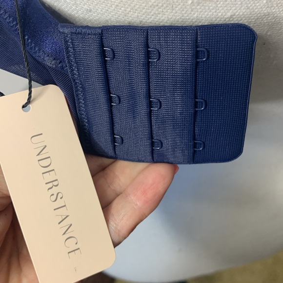 Understance NWT Ivy Smooth Lace Full Coverage Flex Wire Navy Blue Bra Size 36WW - Picture 9 of 11